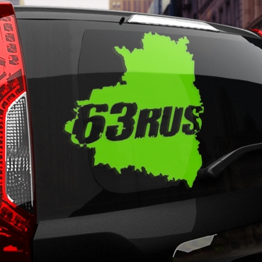 Наклейка 63 rus