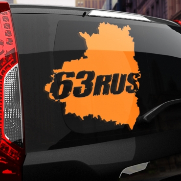 Наклейка 63 rus