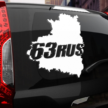 Наклейка 63 rus