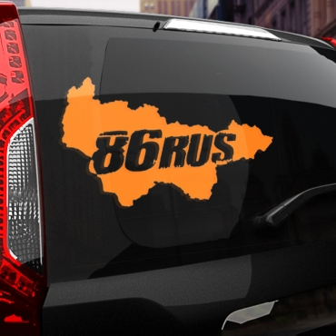 Наклейка 86 rus
