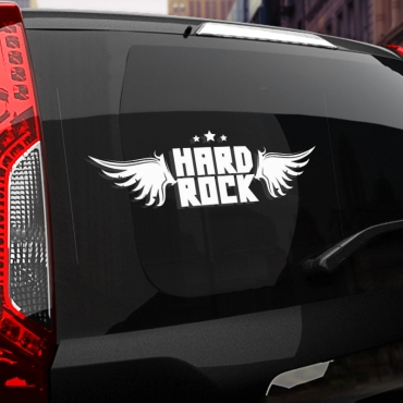 Наклейка HARD ROCK на стекло