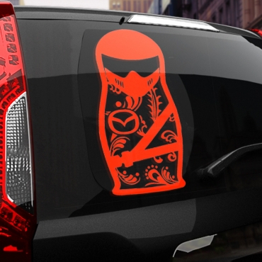Наклейка Mazda матрешка