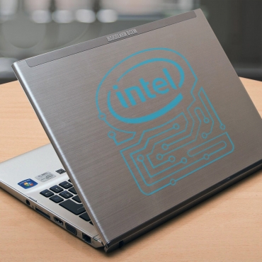 Наклейка на ноутбук Intel микросхема