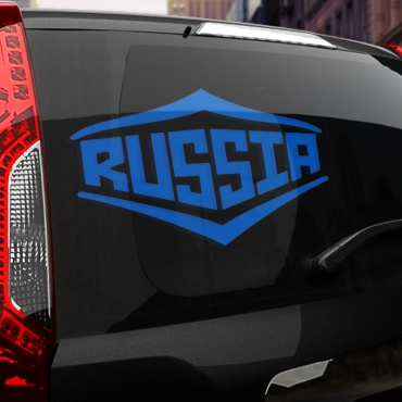 Наклейка надпись RUSSIA