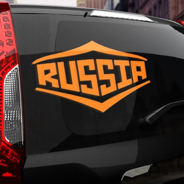Наклейка надпись RUSSIA
