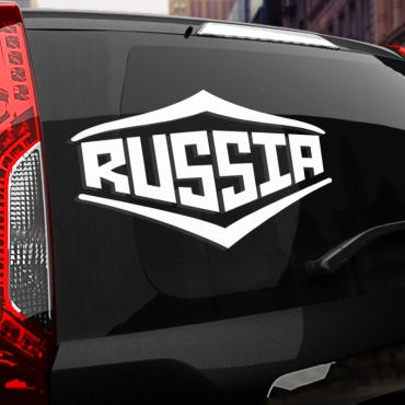 Наклейка надпись RUSSIA
