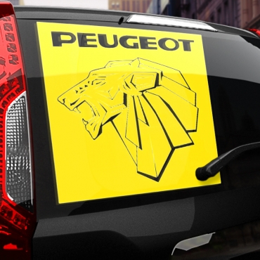 Наклейка Peugeot лев