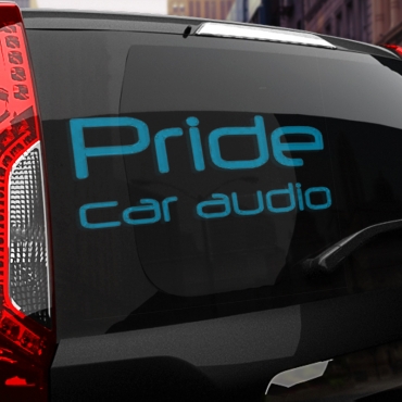 Наклейка PRIDE car audio