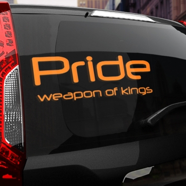 Наклейка PRIDE weapon of kings