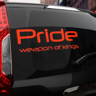 Наклейка PRIDE weapon of kings