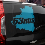 Наклейка 63 rus