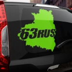 Наклейка 63 rus