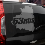 Наклейка 63 rus