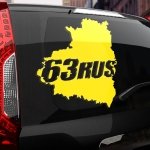 Наклейка 63 rus