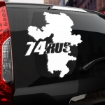 Наклейка 74 rus