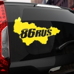 Наклейка 86 rus