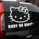 Наклейка Baby on board (kitty)