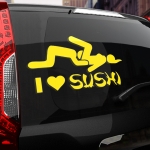 Наклейка I love sushi