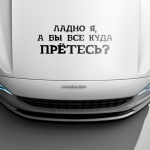 Наклейка куда вы все прётесь?