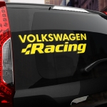 Наклейка надпись Volkswagen Racing