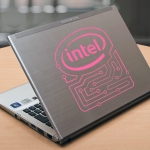 Наклейка на ноутбук Intel микросхема