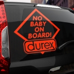 Наклейка No baby on board