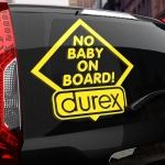 Наклейка No baby on board