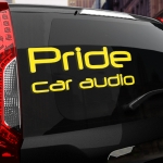 Наклейка PRIDE car audio