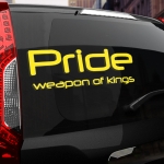 Наклейка PRIDE weapon of kings